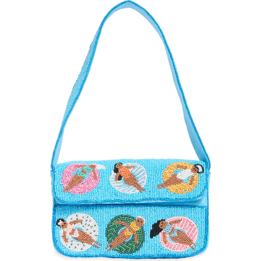 Collection Xiix Pool Scene Beaded Shoulder Bag In Multi