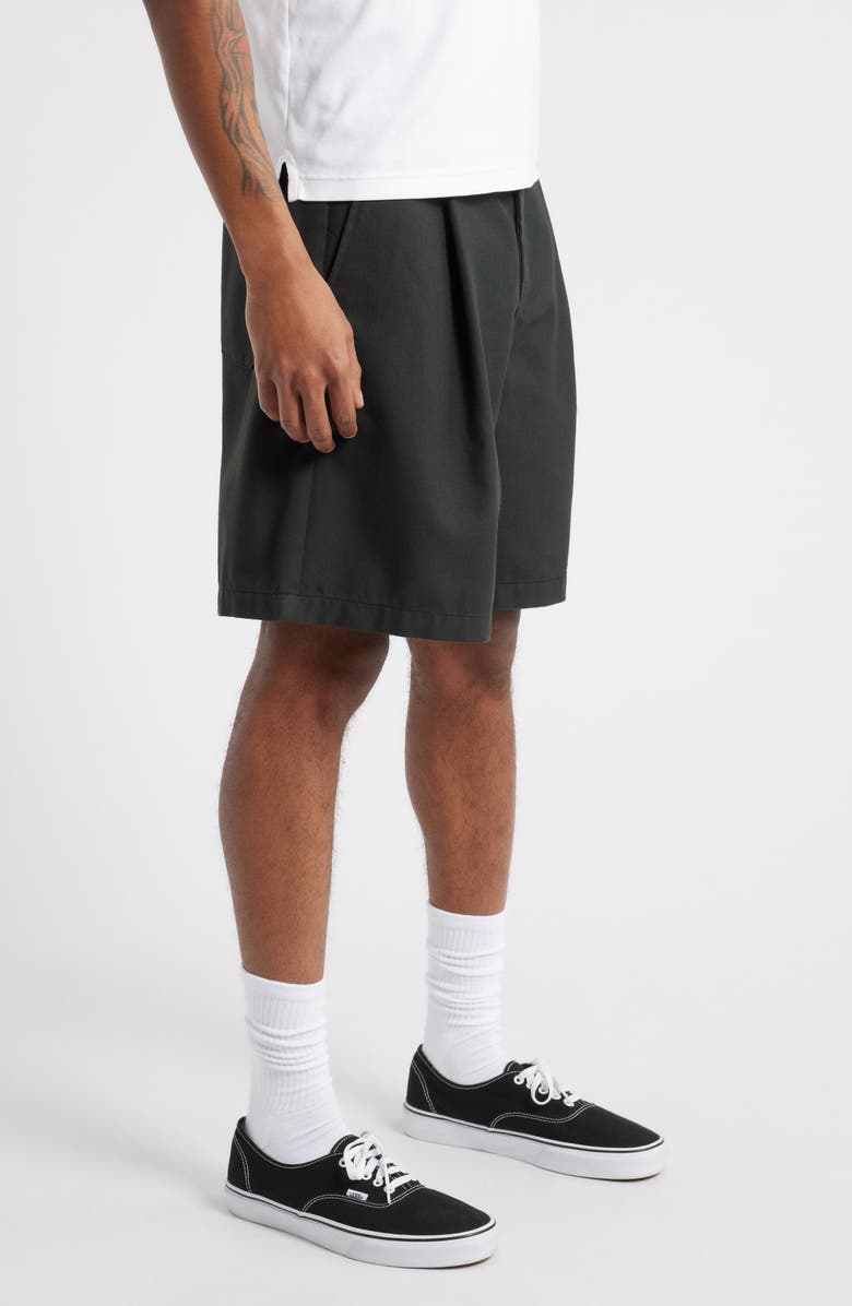 Obey Oliver Pleated Cotton Twill Shorts, Alternate, color, 