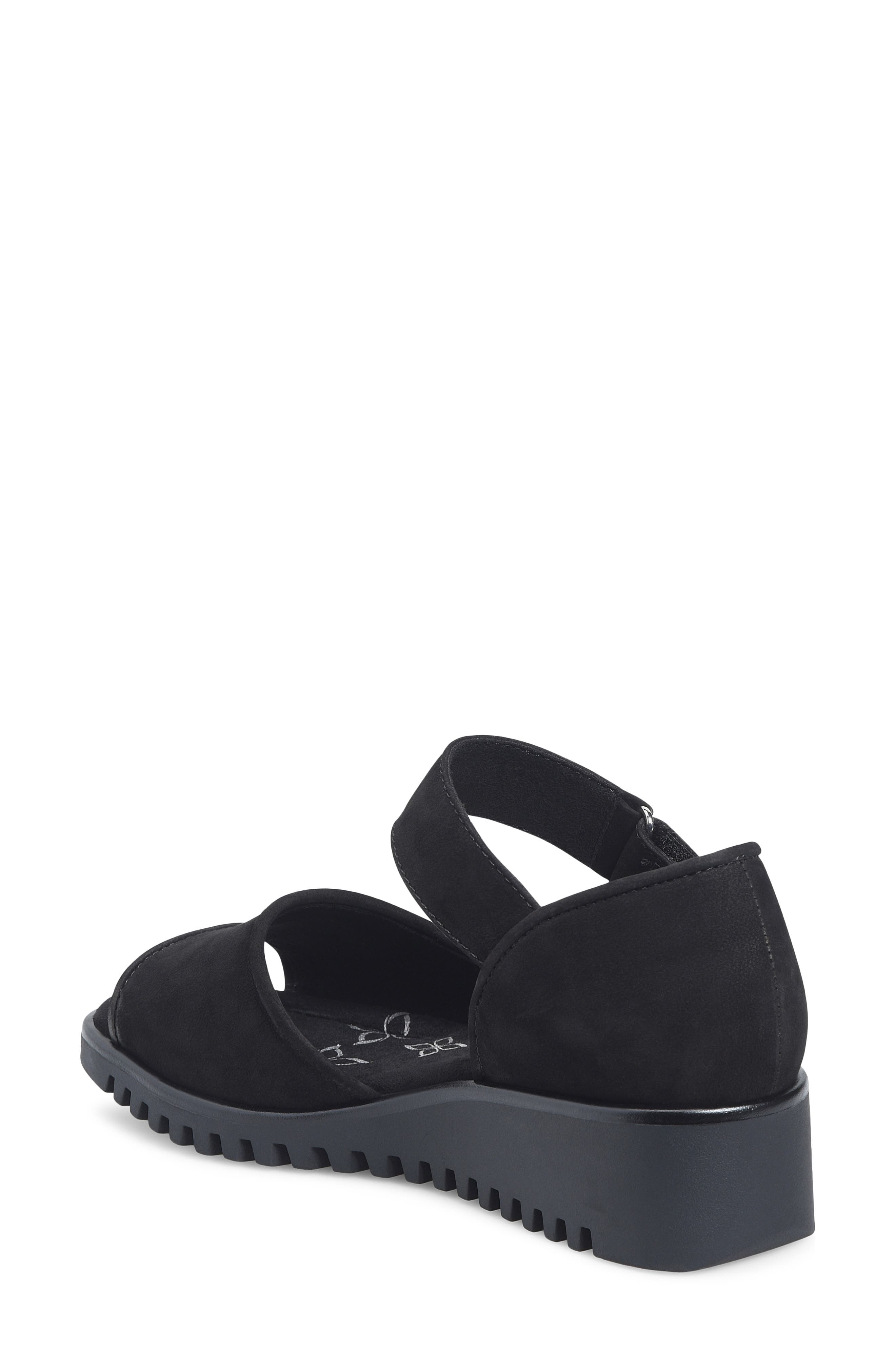Comfortiva Daniella Wedge Sandal, Alternate, color, True Black