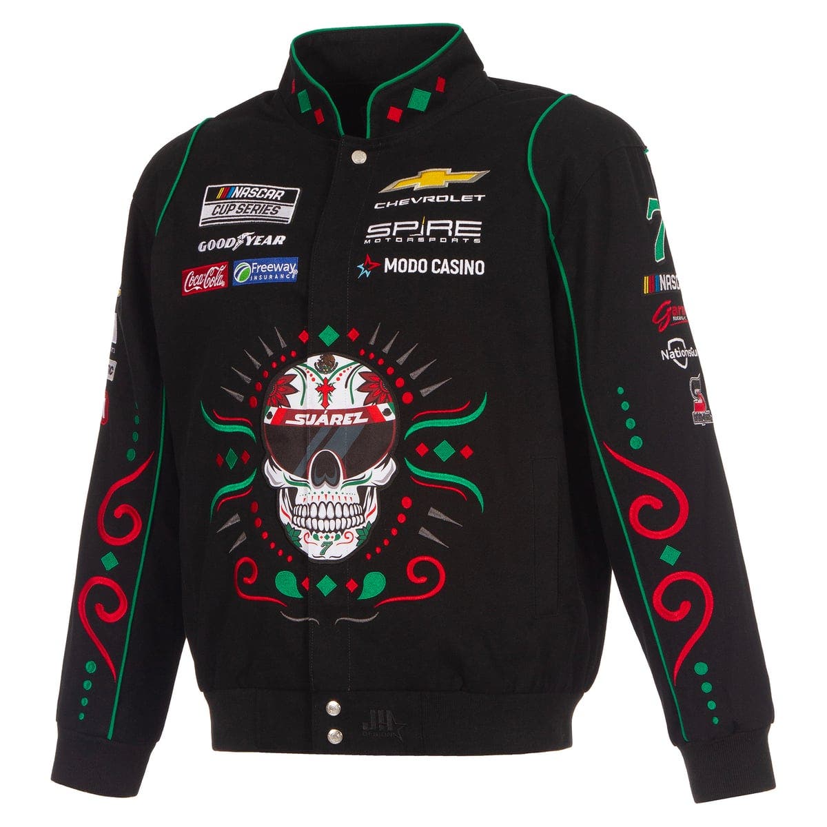 JH DESIGN Men's JH Design Black Daniel Suarez 2026 Sugar Skull Full ...