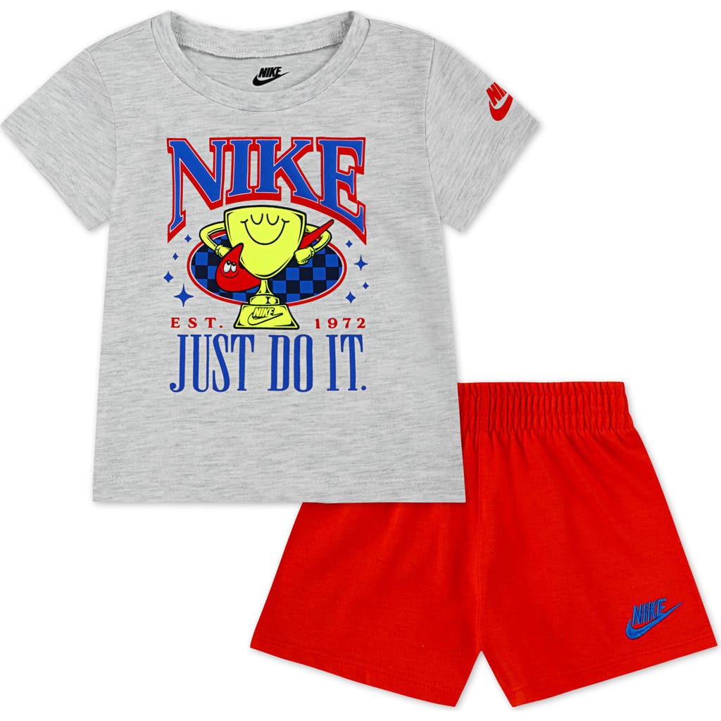 Nike Ace Your Game Baby (12-24m) Jersey T-shirt And Shorts Set In Picante Red
