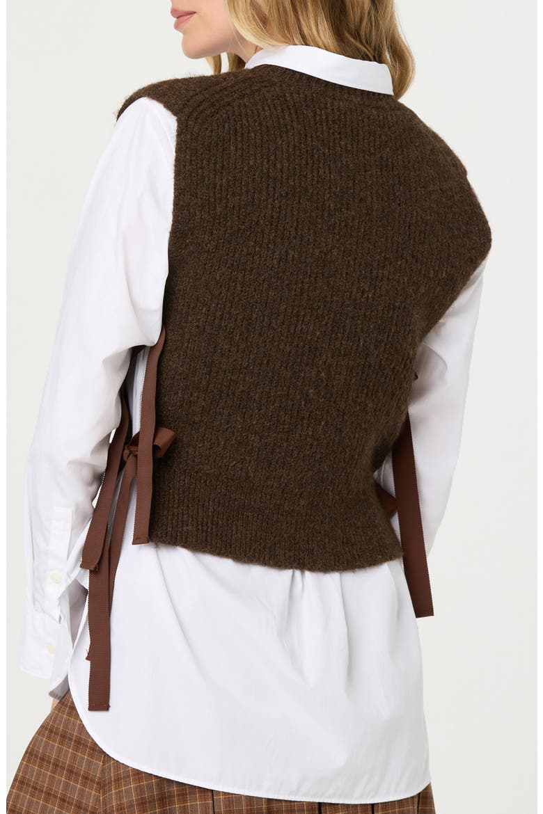 Cortney Sweater Vest, Alternate, color, BROWN