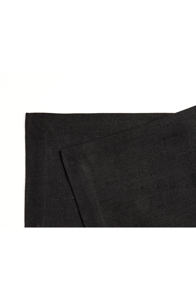 Solino Home Linen Placemats - Fete - Set of 6, Alternate, color, Black