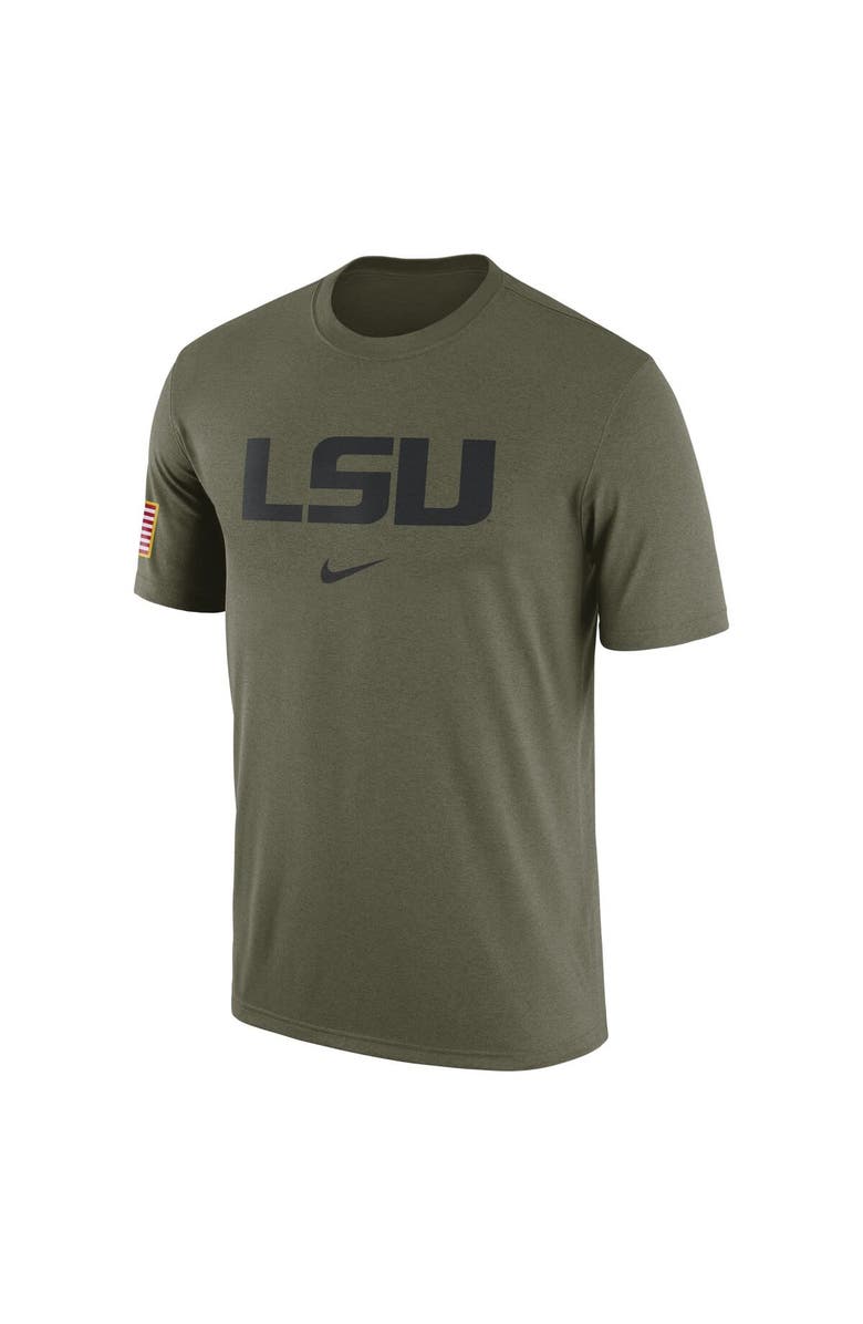Nike Men's Nike Olive LSU Tigers Military Pack T-Shirt, Alternate, color,
