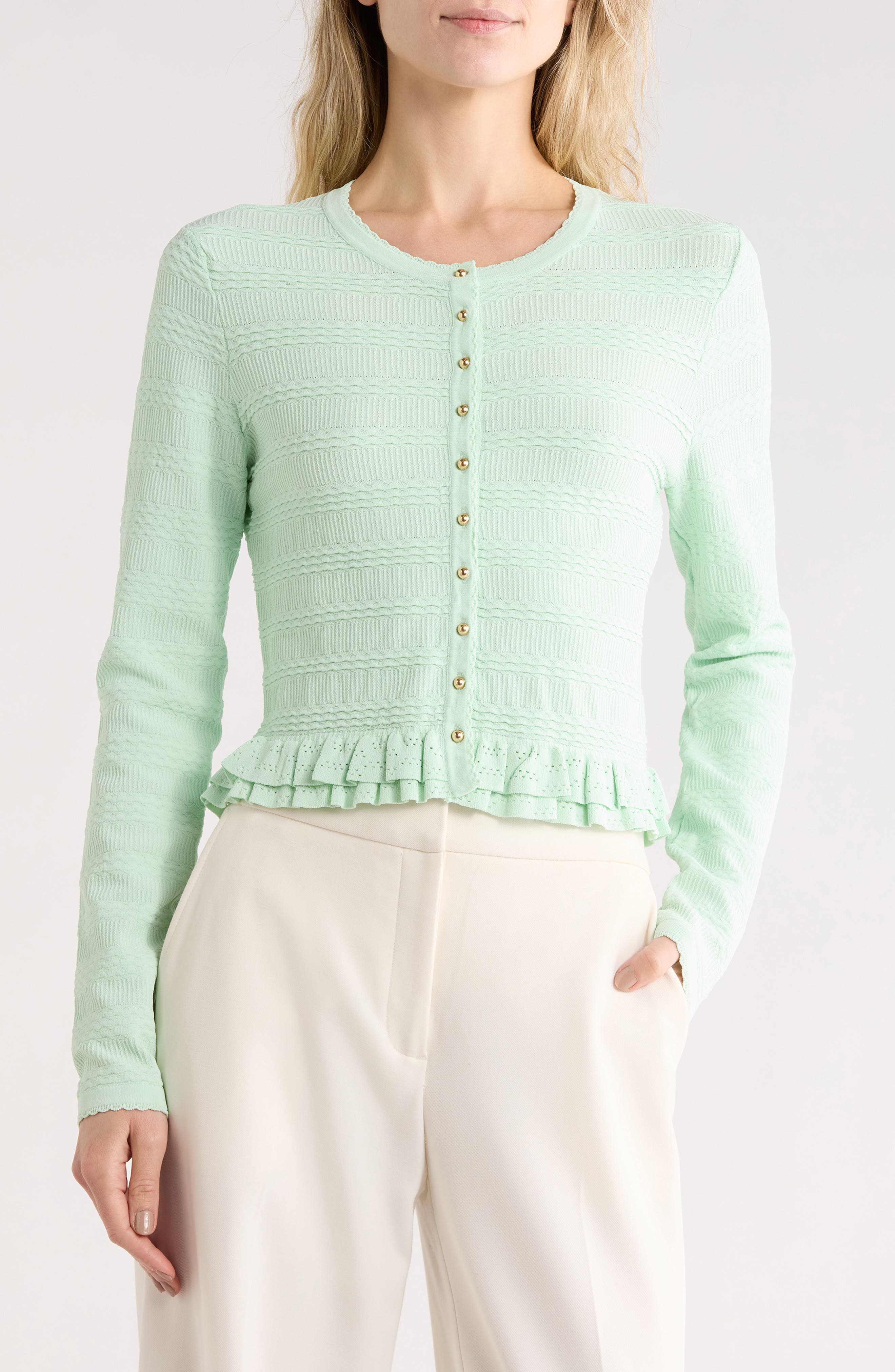 EDIT by JASON WU Cropped Ruffled Cardigan