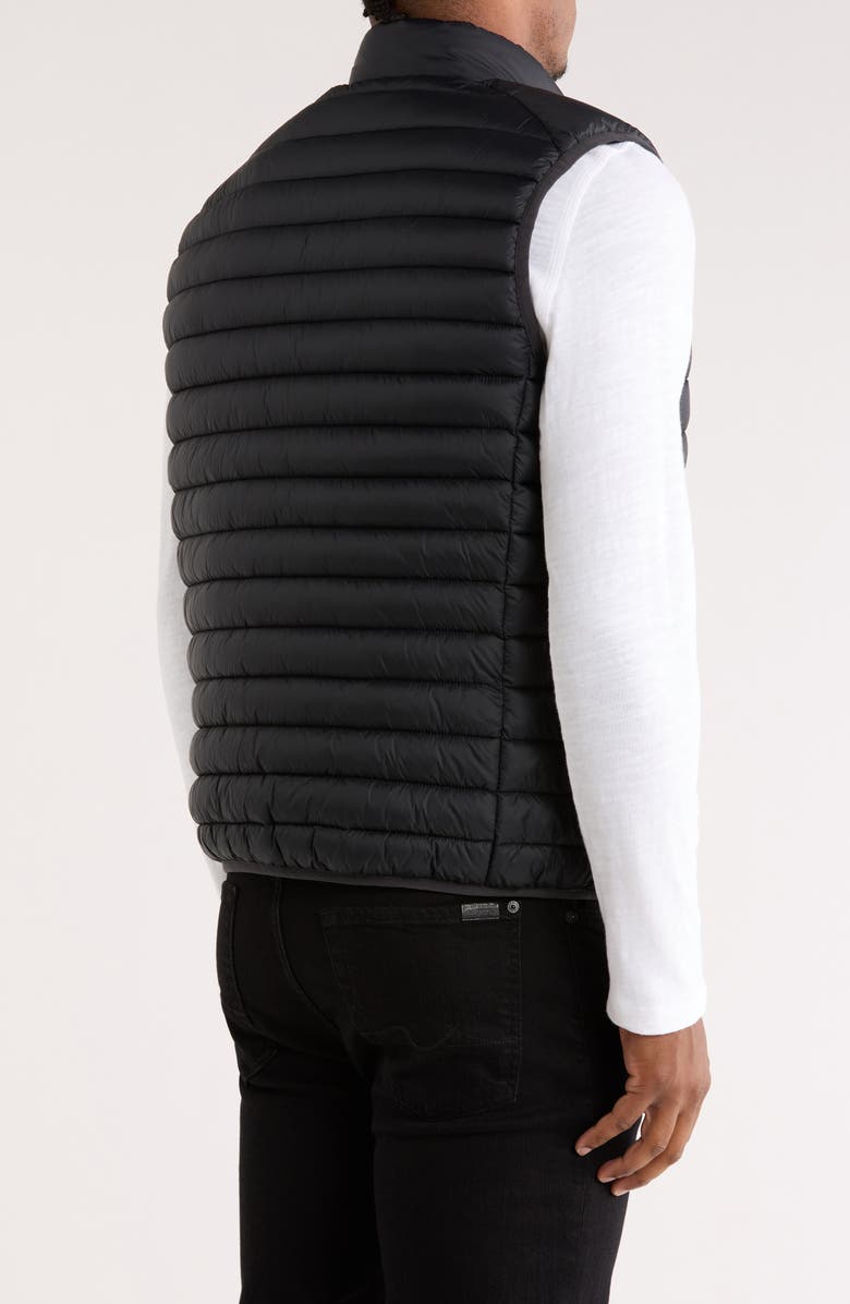 Save The Duck Remo Water Resistant Packable Puffer Vest, Alternate, color, Black