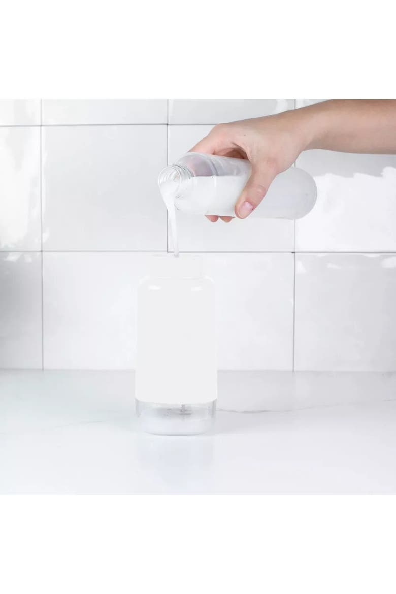 Durable Refillable Kitchen Bathroom Soap Dispenser Organizer with Pump, 17 oz, Alternate, color, White