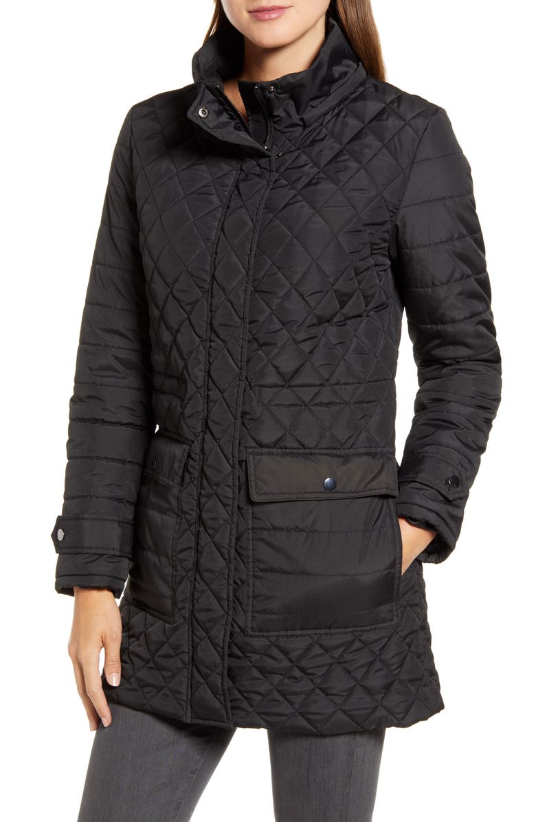 Rachel Parcell Quilted Hooded Parka, Alternate, color,