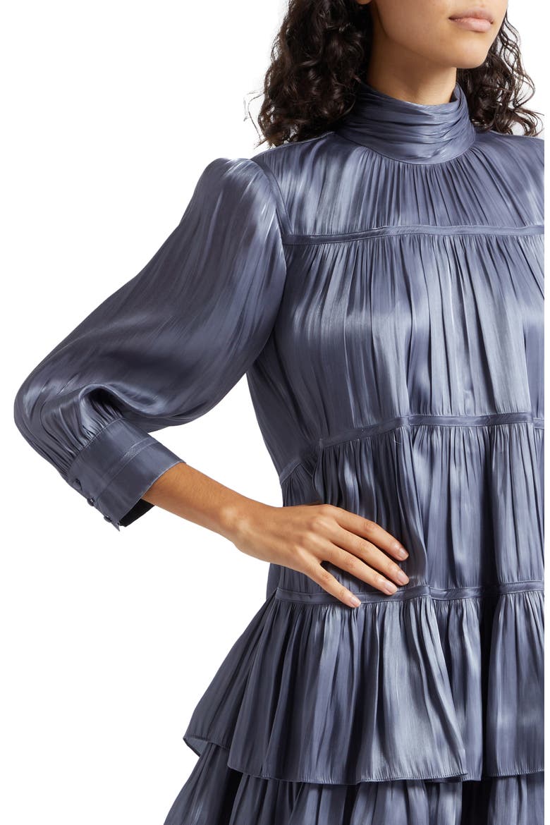 Riva Tiered Dress, Alternate, color, SLATE