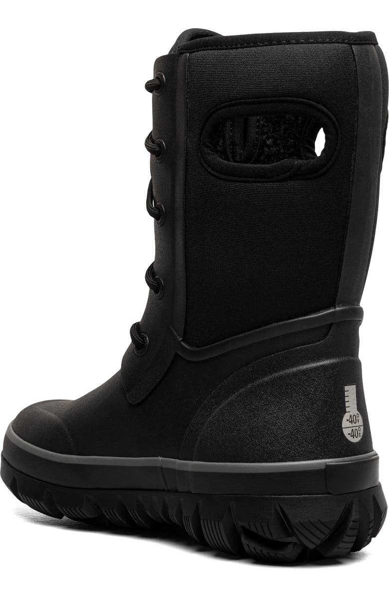 Bogs Kids' Arcata II Lace Up Waterproof Boot, Alternate, color, Black