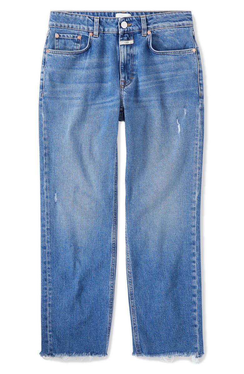 Closed Milo Slim Fit Crop Straight Leg Jeans, Alternate, color, Mid Blue