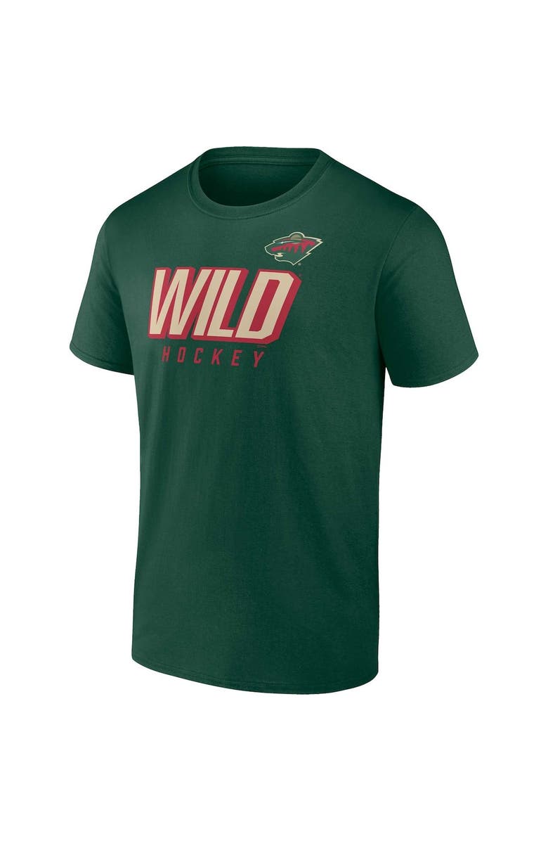 FANATICS Men's Fanatics Branded Green Minnesota Wild Wordmark Two-Pack T-Shirt Set, Alternate, color, 
