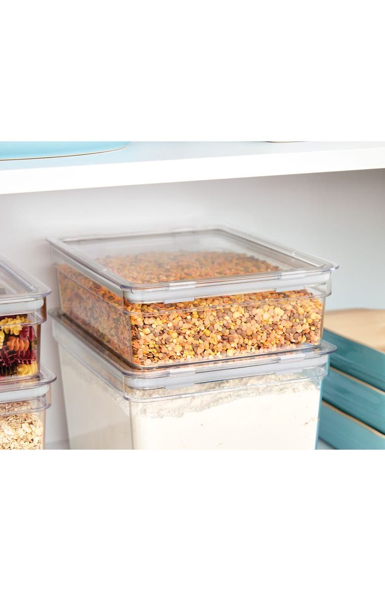 iDesign Large Food Storage Bin with Airtight Lid - Set of 2 - Clear, Alternate, color, 