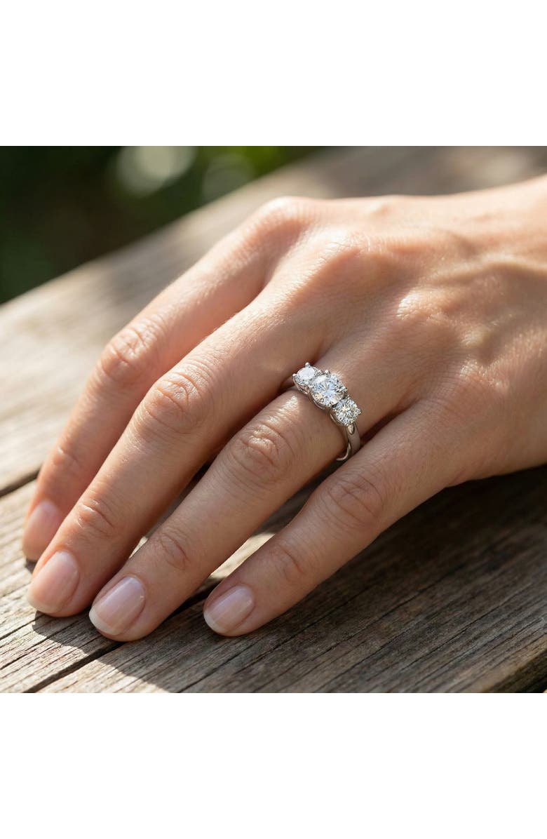 Bliss Diamond 1 3/4 Ct Three Stone Diamond Engagement Ring 10K Gold Lab Grown, Alternate, color, 10K White Gold