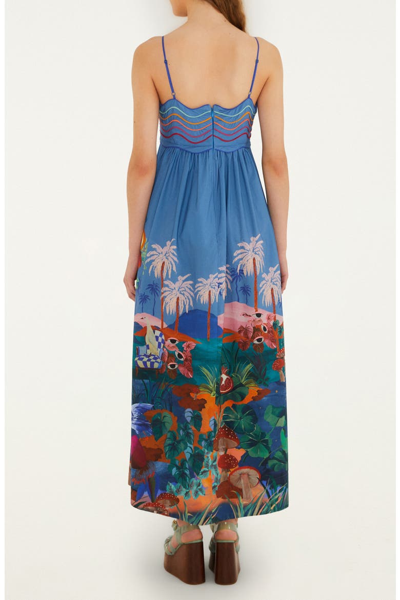 Dream Landscape Sundress, Alternate, color, BLUE MULTICOLOR
