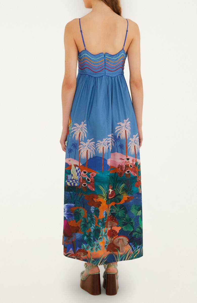 FARM Rio Dream Landscape Sundress, Alternate, color, Blue Multicolor