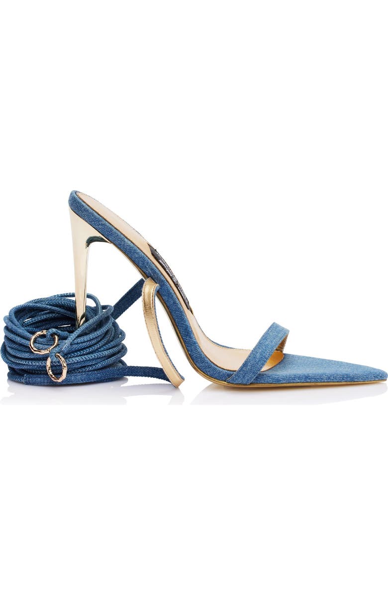 JESSICA RICH Tie Up Sandal, Main, color, Denim