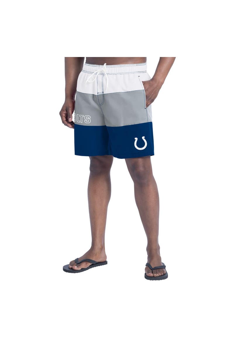 Men's G-III Sports by Carl Banks  Royal/Gray Indianapolis Colts Sunrise Volley Swim Shorts, Alternate, color, Royal