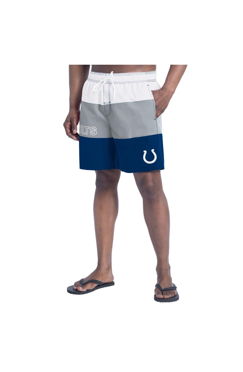 G-III SPORTS BY CARL BANKS Men's G-III Sports by Carl Banks  Royal/Gray Indianapolis Colts Sunrise Volley Swim Shorts, Alternate, color, Royal