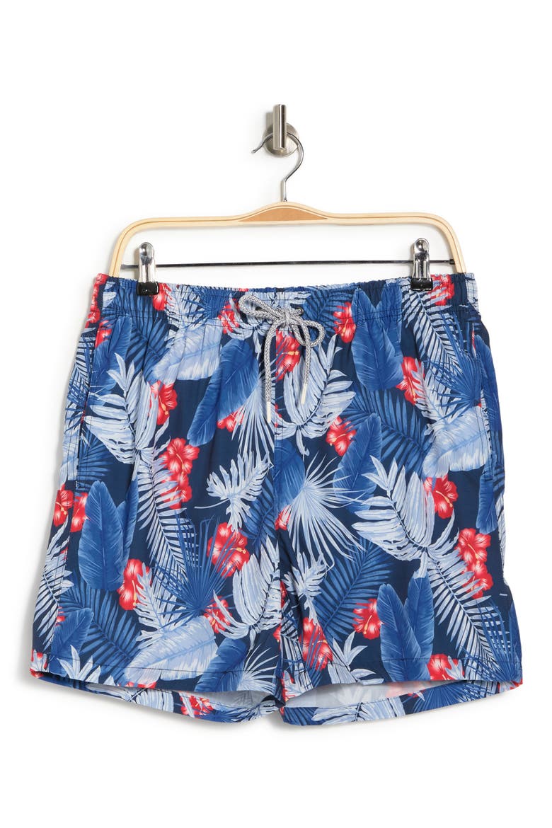 Hot Tropics Swim Trunks, Alternate, color, NAVY