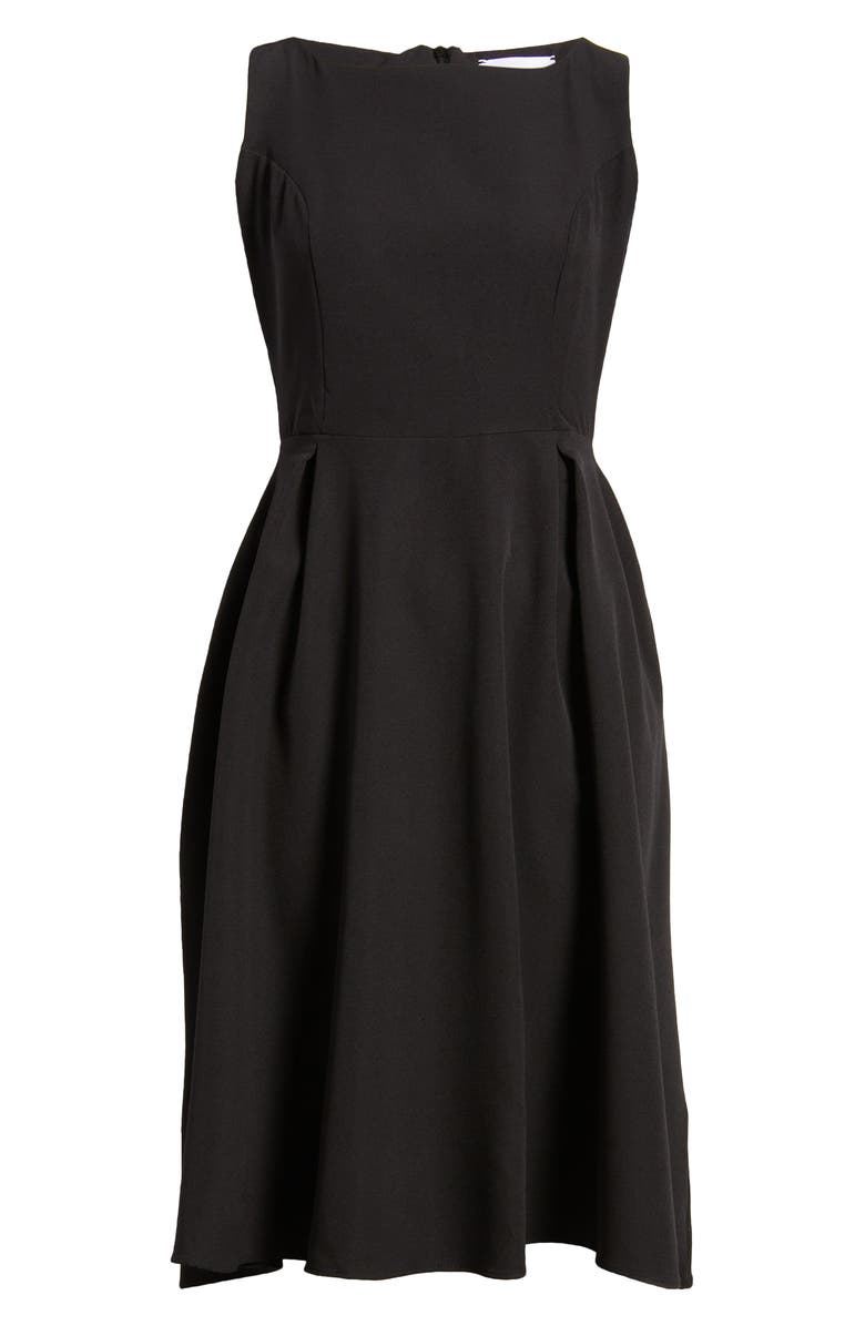 NIKKI LUND Clara Bateau Neck Dress, Alternate, color, Black