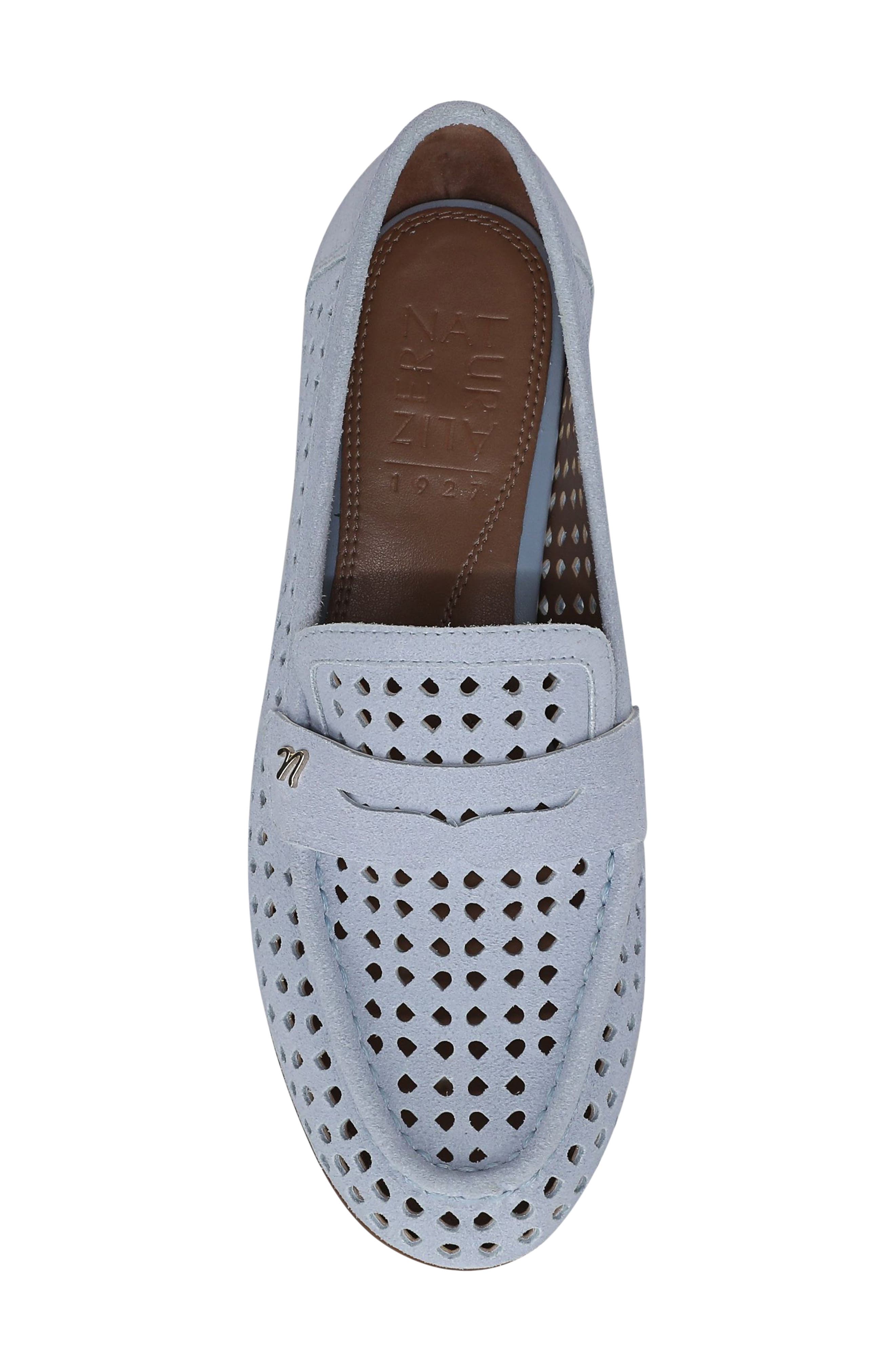Bloom Perforated Penny Loafer, Alternate, color, ICE BLUE