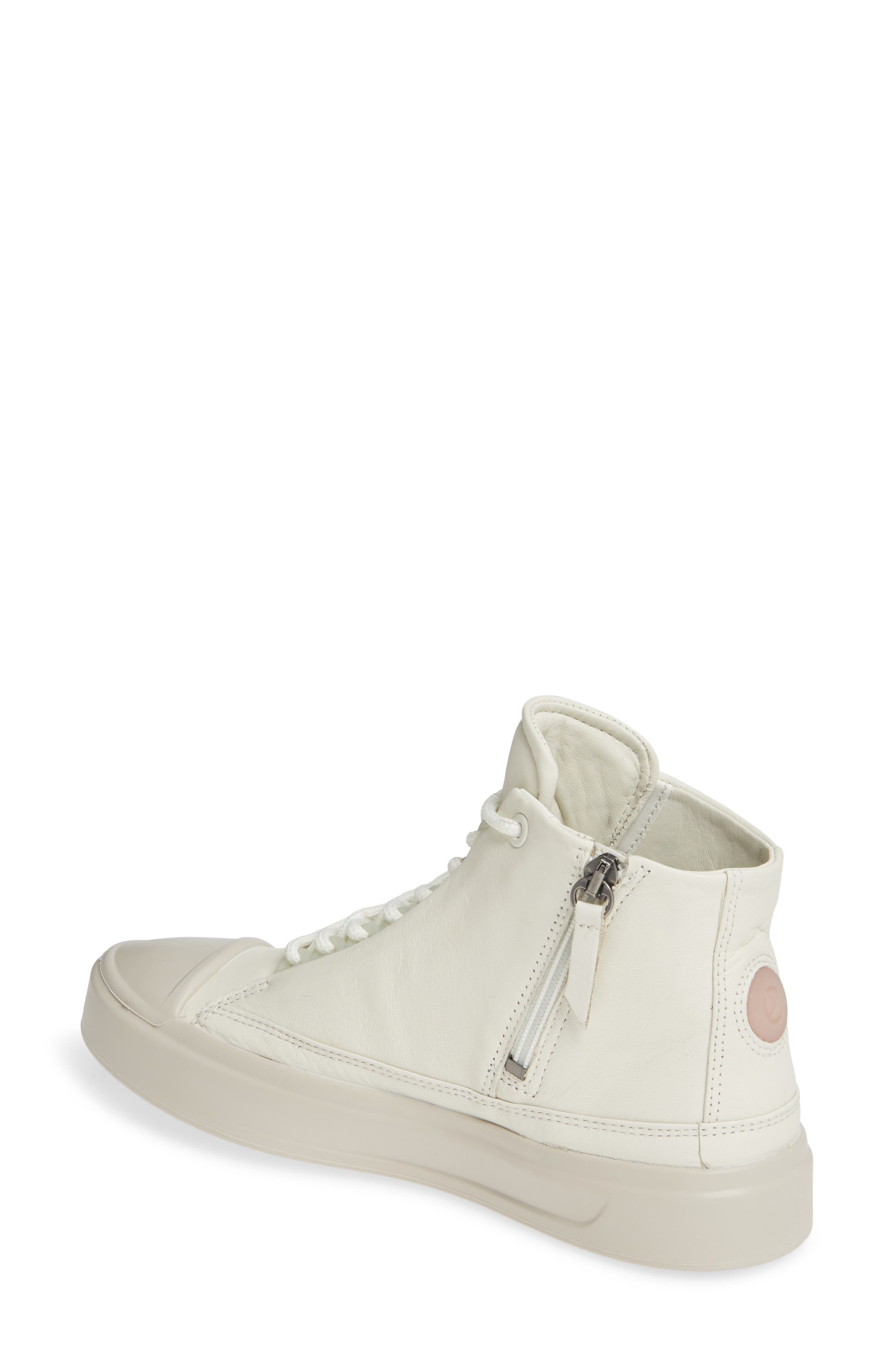 Flexure Cap Toe High Top Sneaker, Alternate, color, SHADOW WHITE LEATHER