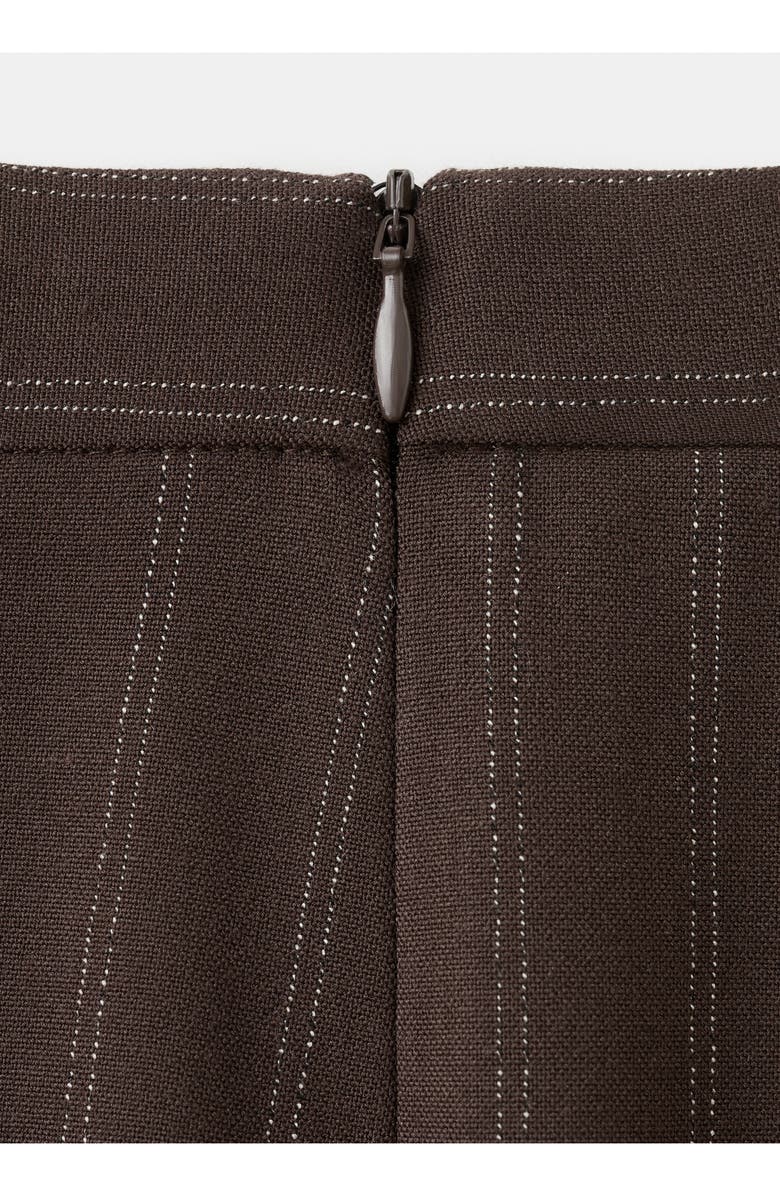 MANGO Pinstripe Pants, Alternate, color, Brown