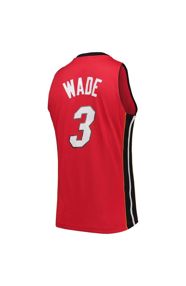 Mitchell & Ness Men's Mitchell & Ness Dwyane Wade Red Miami Heat Big & Tall Hardwood Classics 2005/06 Swingman Jersey, Alternate, color, 