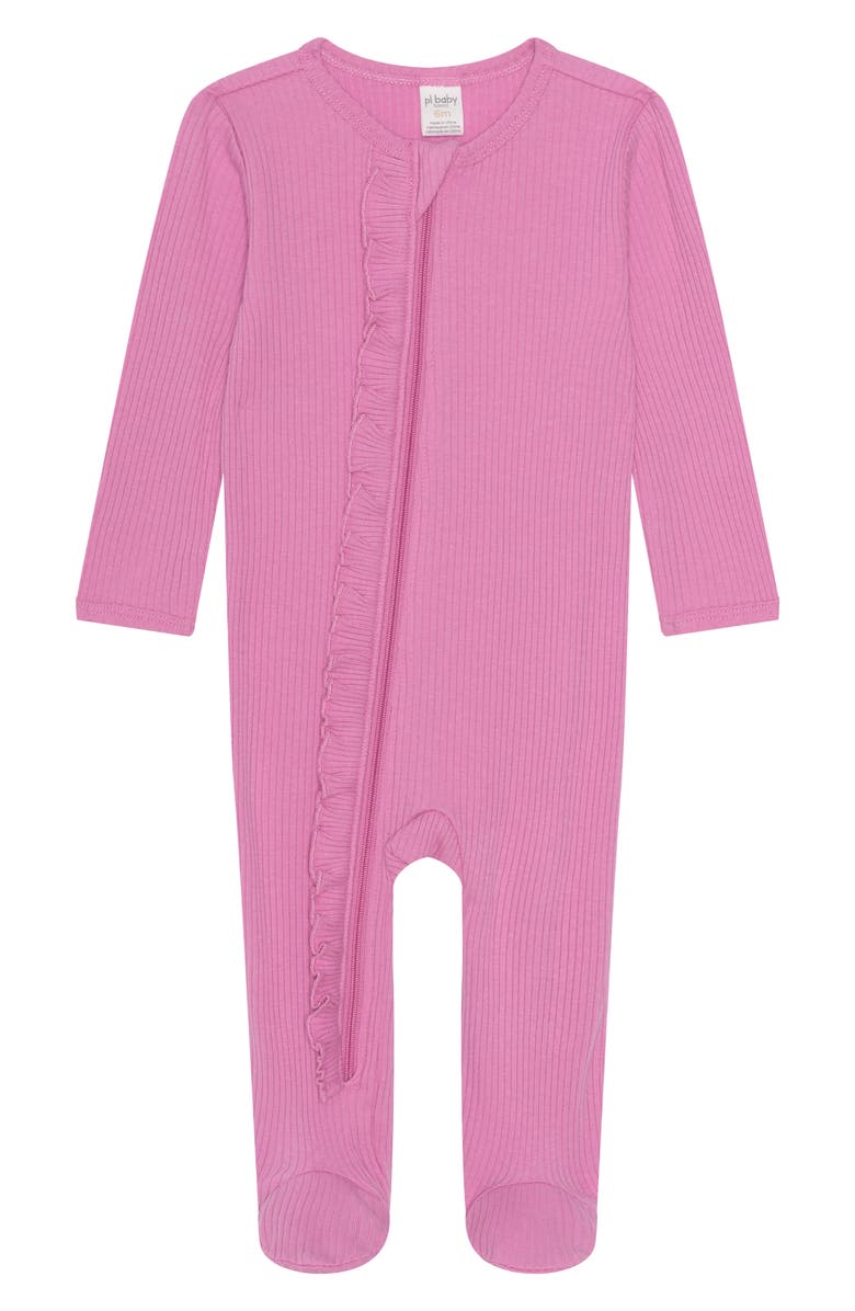 PL Baby by Petit Lem 2-Pack Assorted Footies, Alternate, color, Animal