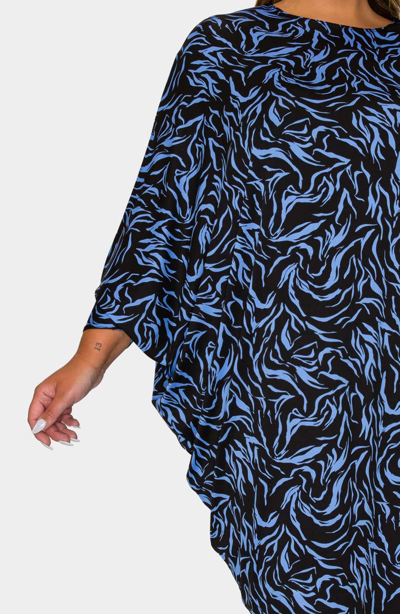 L I V D Jessica Asymmetric Long Sleeve Maxi Dress, Alternate, color, Black Peri