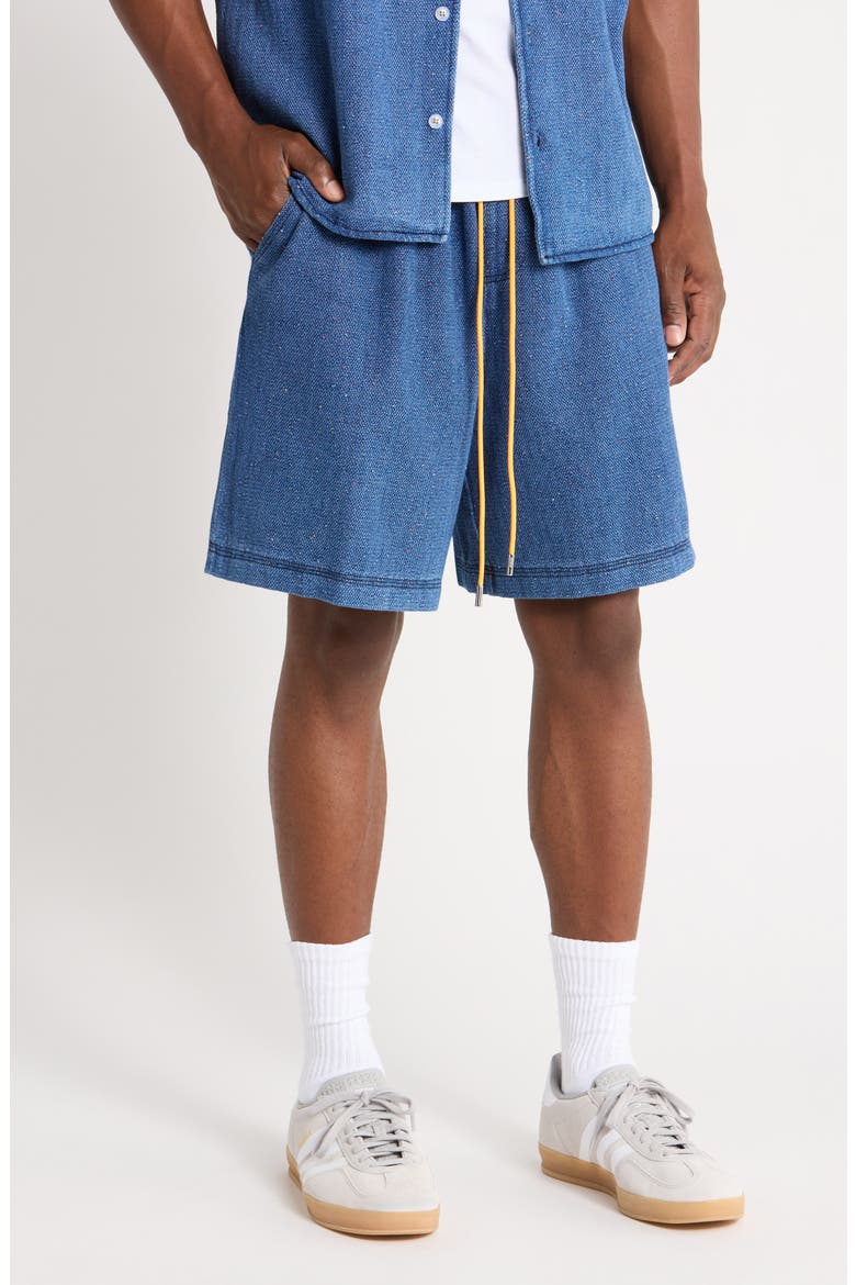 Dropoff Drawstring Shorts, Main, color, INDIGO/ RED