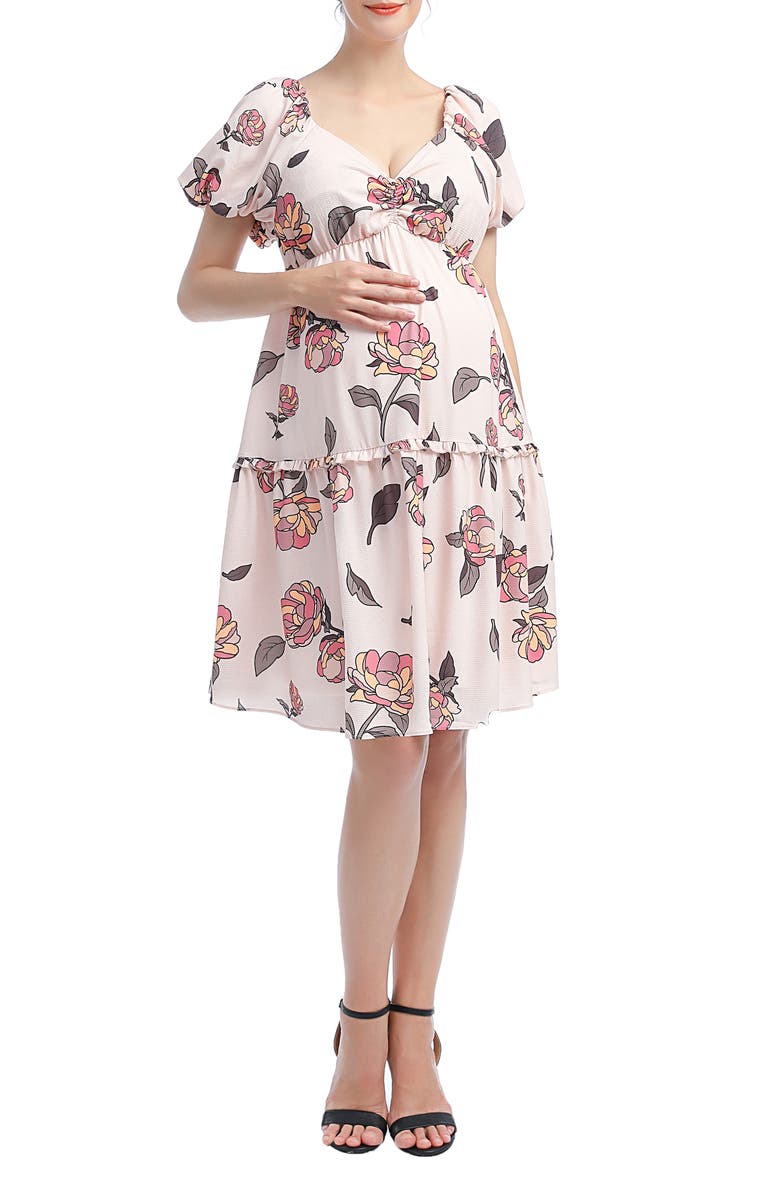 Kimi and Kai Anouk Floral A-Line Maternity/Nursing Dress, Main, color, 