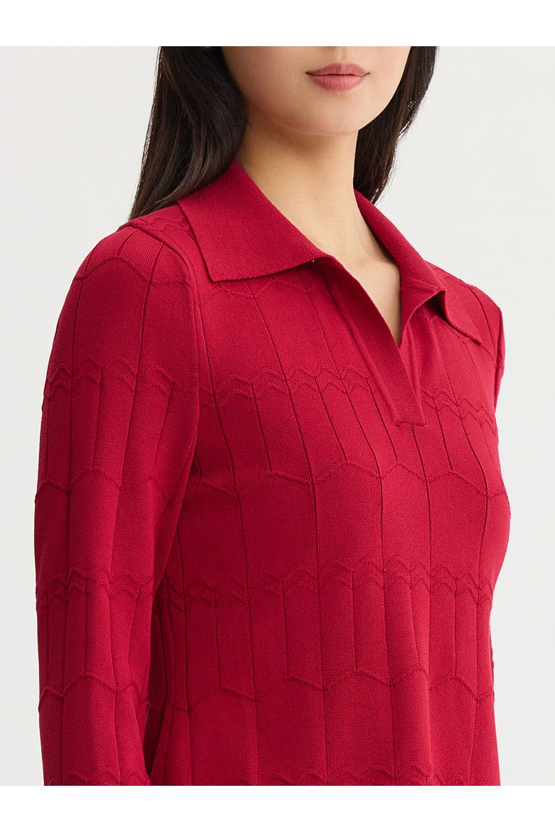Textured Soft Knit Top, Alternate, color, Scarlet Red