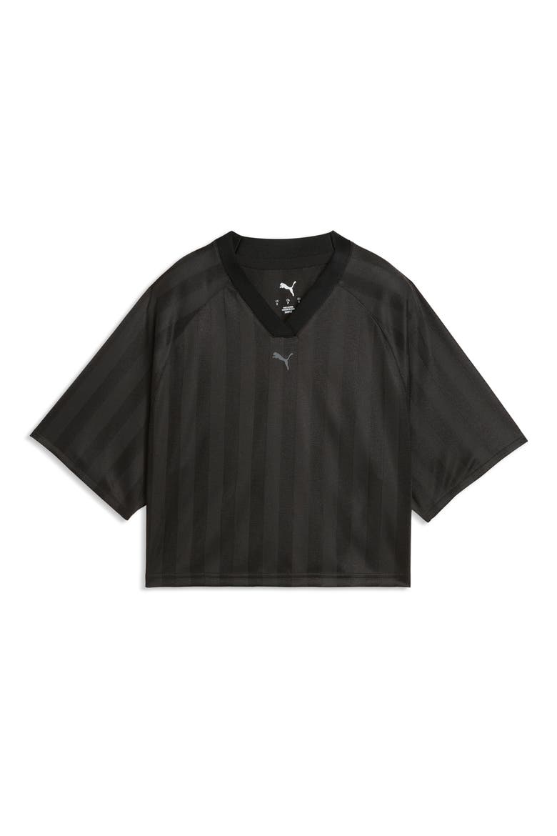 League Jersey Crop Top, Main, color, PUMA BLACK