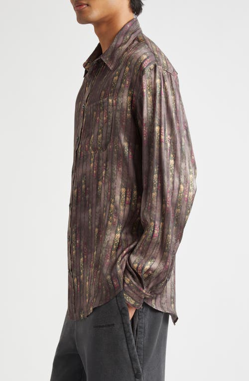Y/project Floral Stripe Button-up Shirt In Faded Floral Stripe