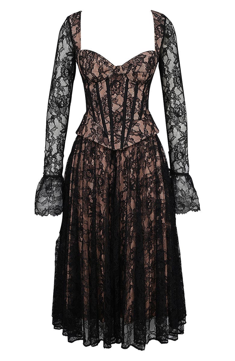 Raquel Long Sleeve Lace Corset Dress