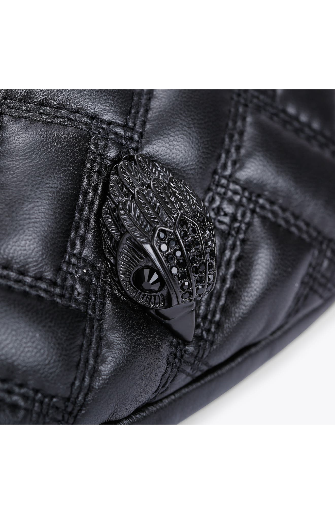 Kensington Drench Leather Belt Bag, Alternate, color, BLACK
