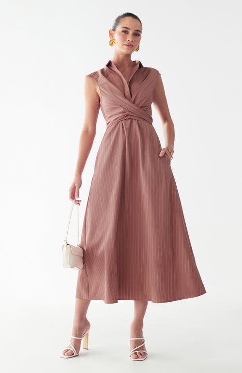 Willa Gaia Midi Dress In Pink