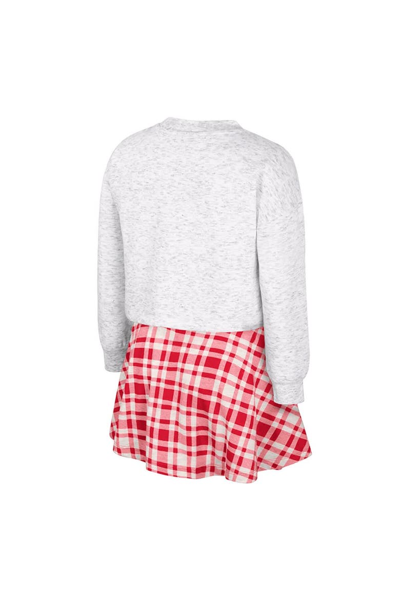 Girls Youth Colosseum Gray Ohio State Buckeyes Marceline Plaid Skirt and Top Set, Alternate, color, Gray
