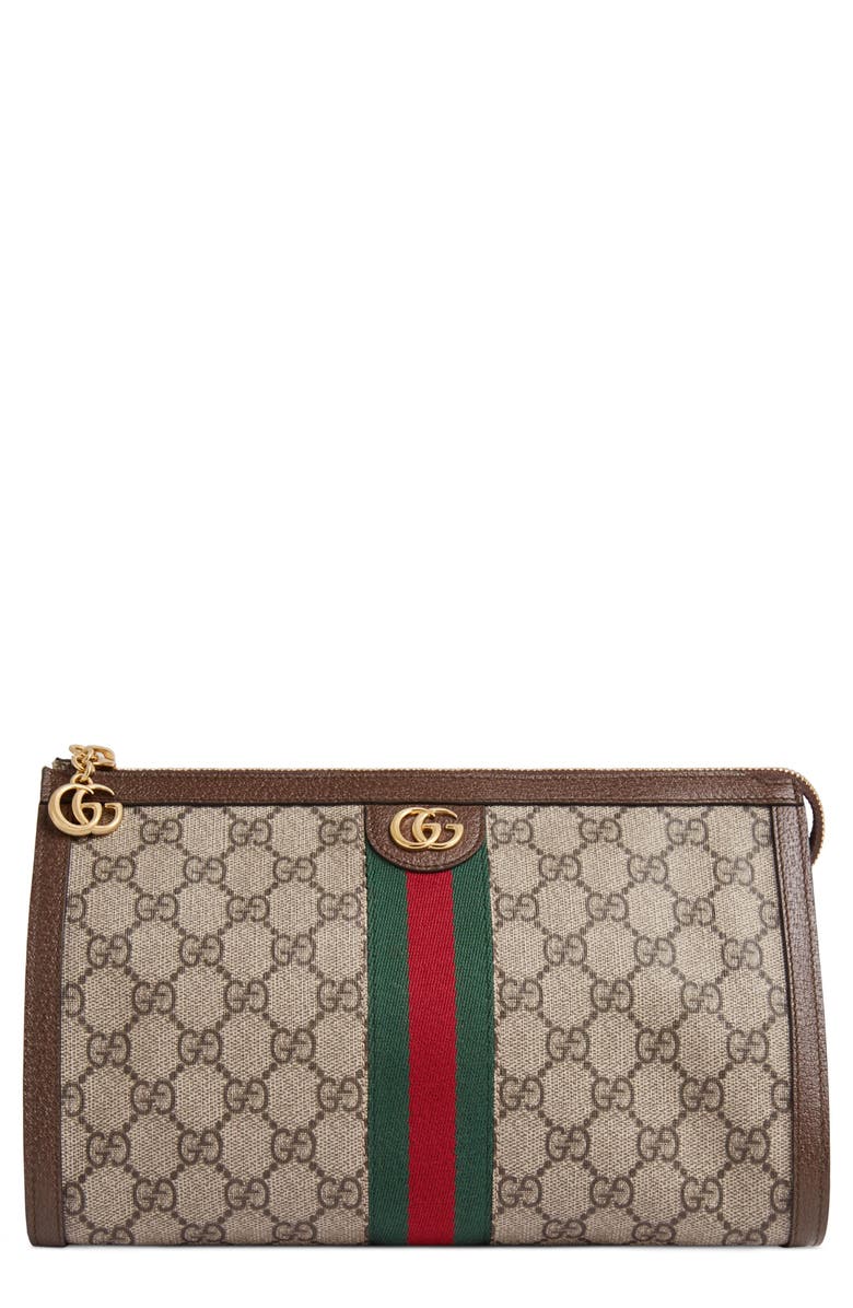 Gucci Ophidia GG Supreme Canvas Cosmetics Case, Main, color,