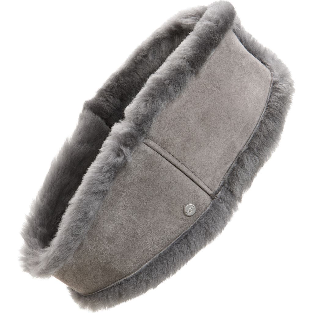 Ugg ® Genuine Shearling Headband In Gray