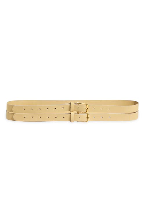 Ada Mallorca Double Leather Belt In Trench