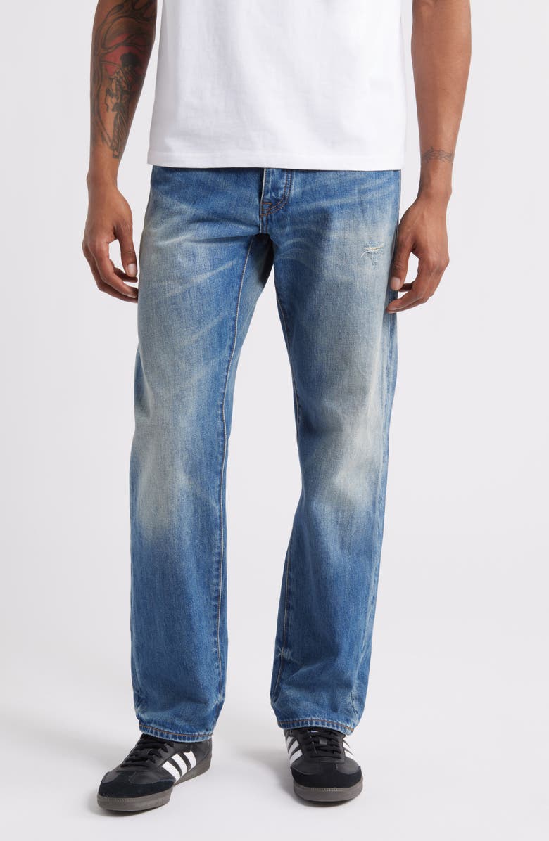 ICECREAM Strawberry Fit Distressed Jeans, Main, color, Fade Wash