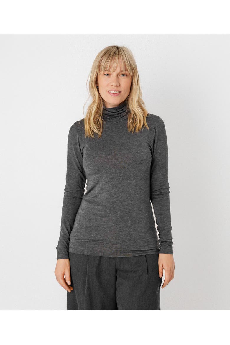 Mabrooklyn Roll Neck Top, Main, color, D. Grey Mel.