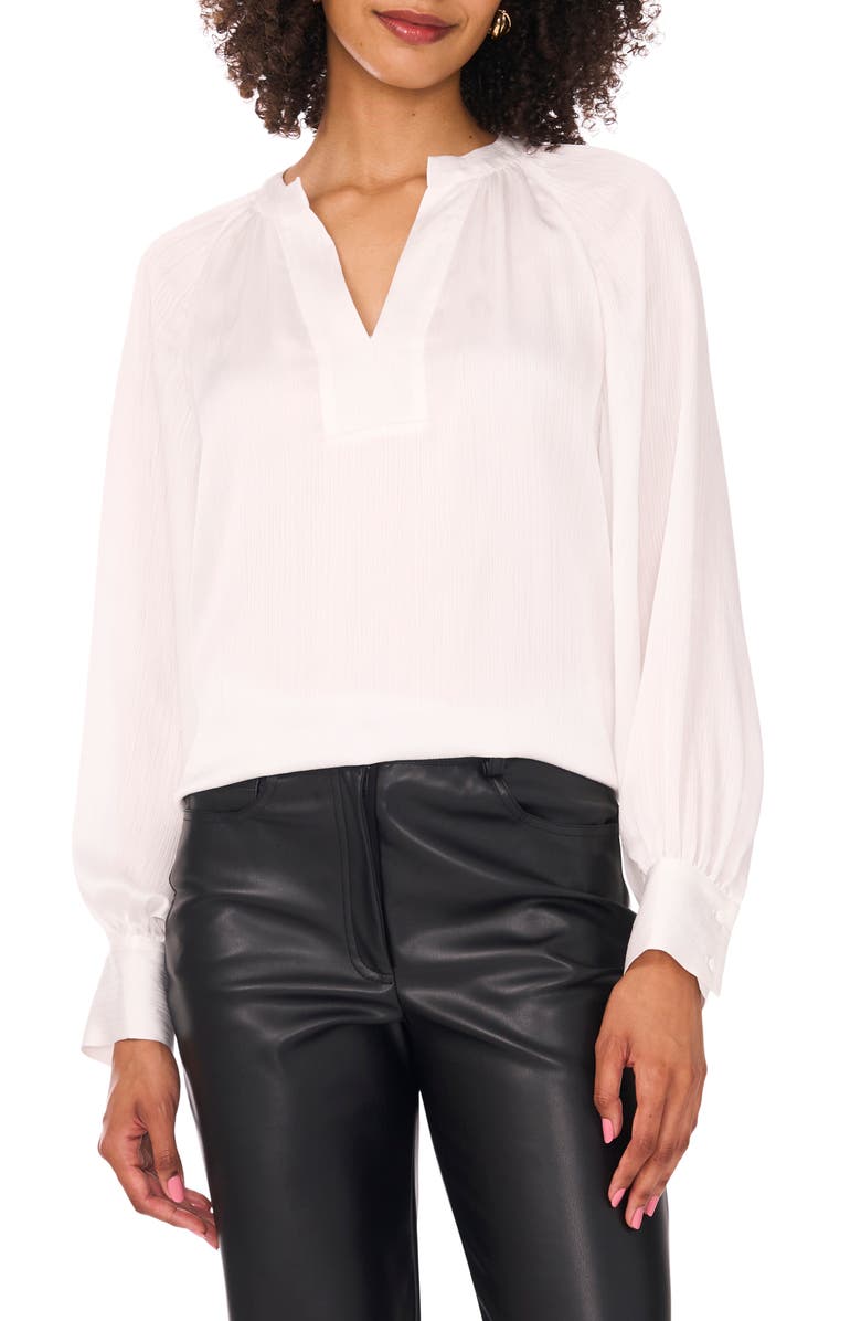 Vince Camuto Textured Satin Top, Main, color, New Ivory