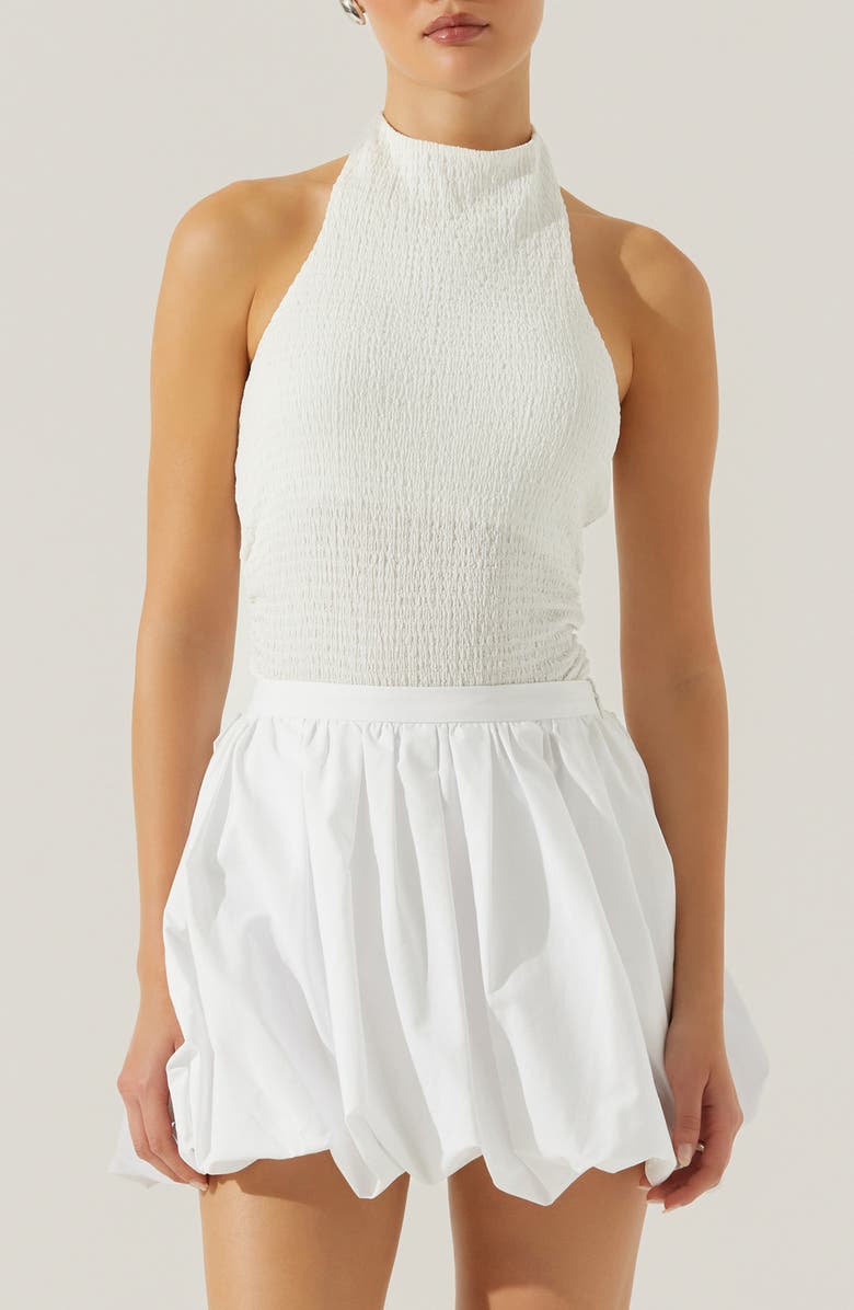 ASTR the Label Gwyneth Smock Halter Top, Main, color, White