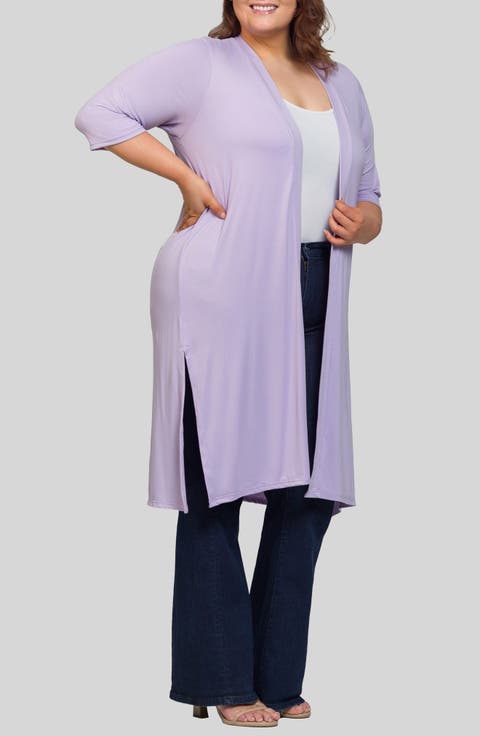 Open Front Knee Length Jacket