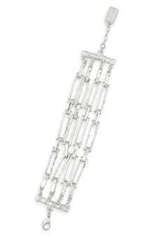 Karine Sultan Hammered Oval Link Bracelet