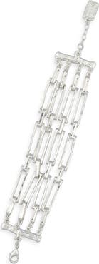 Karine Sultan Hammered Oval Link Bracelet